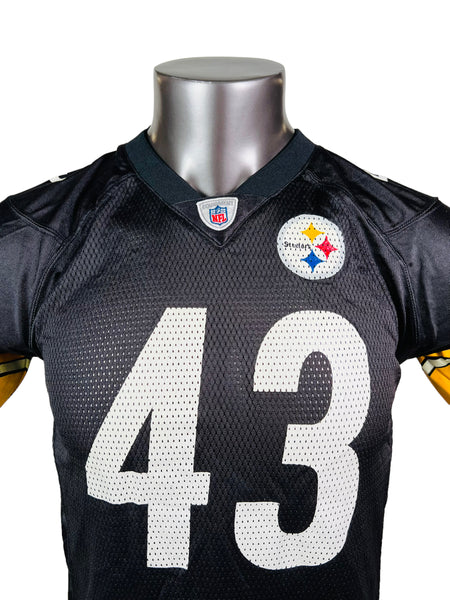 Reebok Boy XL (16/18) Pittsburgh Steelers Troy Polamalu Stitched Football  Jersey |