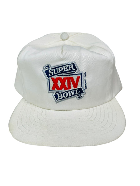 DENVER BRONCOS SAN FRANCISCO 49ERS VINTAGE 1989 SUPER BOWL XXIV ANNCO SNAPBACK ADULT HAT