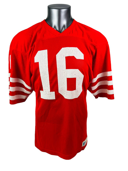JOE MONTANA SAN FRANCISCO 49ERS VINTAGE 1990'S RUSSELL ATHLETIC JERSEY ADULT SMALL