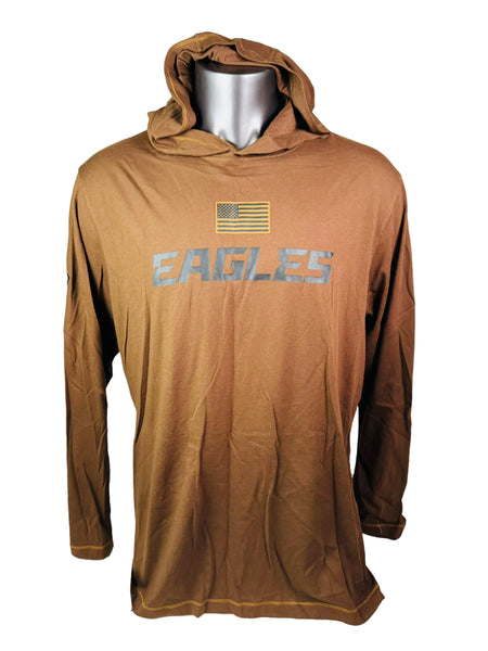 PHILADELPHIA EAGLES TEAM ISSUED NIKE MILITARY SALUTE TO SERVICE LONG-SLEEVE DRI-FIT SHIRT ADULT XL