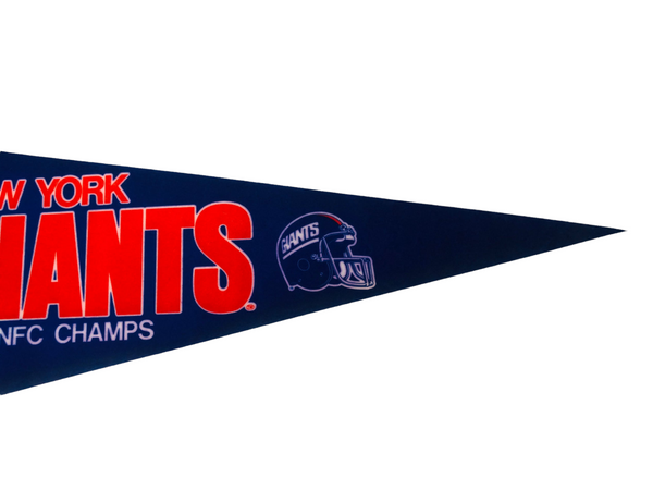 NEW YORK GIANTS VINTAGE 1987 SUPER BOWL XXI NFC CHAMPIONS PENNANT - DE -  Bucks County Baseball Co.