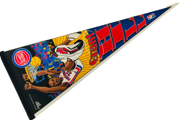 GRANT HILL DETROIT PISTONS VINTAGE 1990'S SPORTS WINCRAFT PENNANT