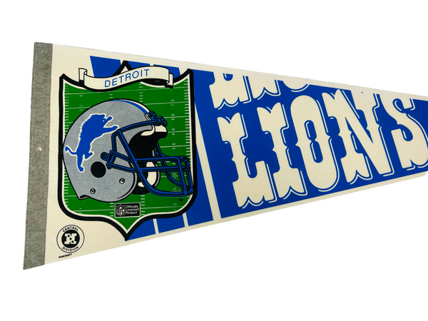 1970's Detroit Lions NFL Large Vintage Pennant 