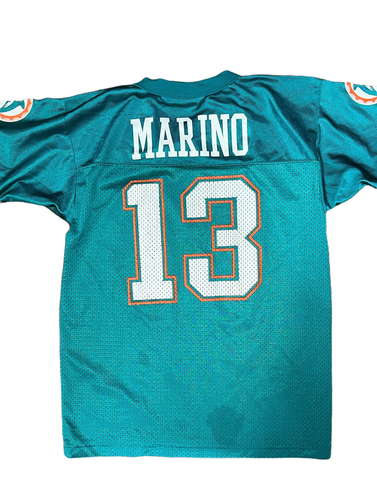 DAN MARINO MIAMI DOLPHINS VINTAGE 1990'S LOGO ATHLETIC JERSEY YOUTH LARGE