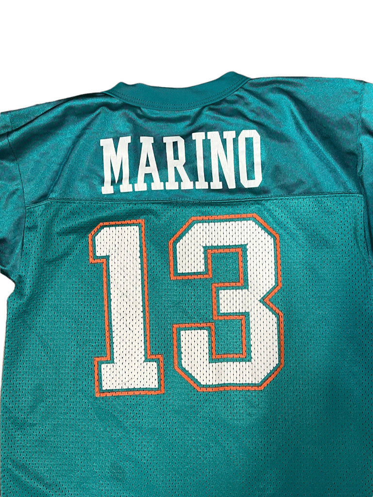 DAN MARINO MIAMI DOLPHINS VINTAGE 1990'S LOGO ATHLETIC JERSEY YOUTH LARGE