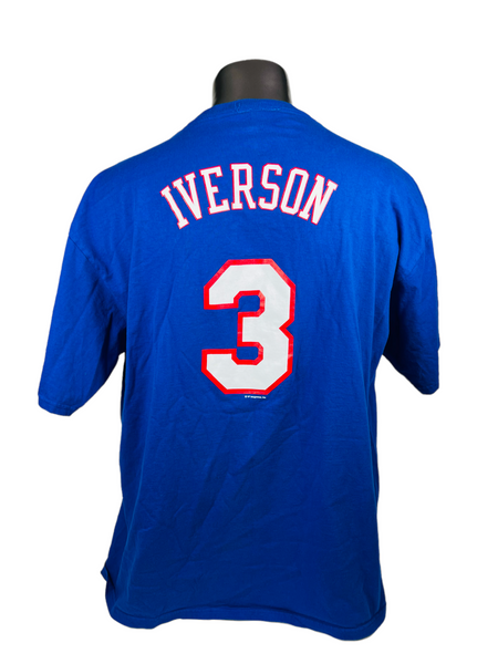 ALLEN IVERSON PHILADELPHIA SIXERS VINTAGE 2000'S T-SHIRT YOUTH SMALL