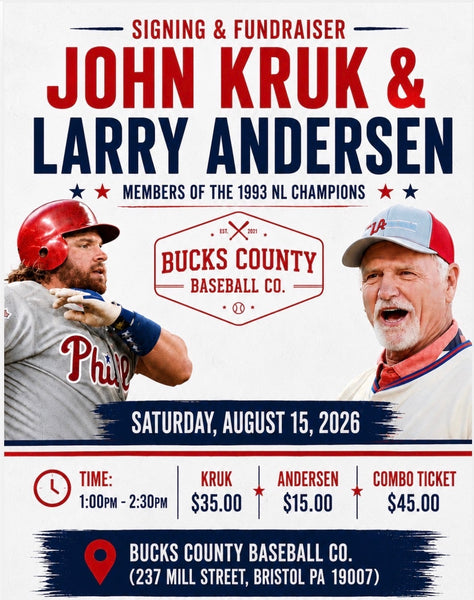 John Kruk & Larry Andersen Special Signing & Charity Fundraiser