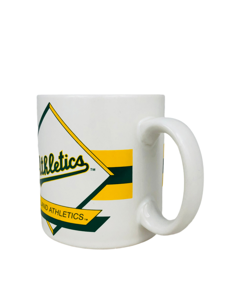 OAKLAND ATHLETICS VINTAGE 1990'S MLB RUSS CERAMIC COFFEE MUG