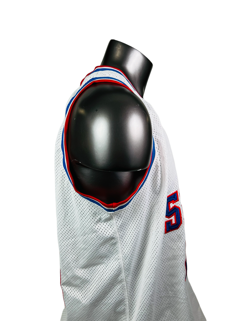BOBBY JONES PHILADELPHIA SIXERS RETRO SIGNED AUTHENTIC JERSEY ADULT 46