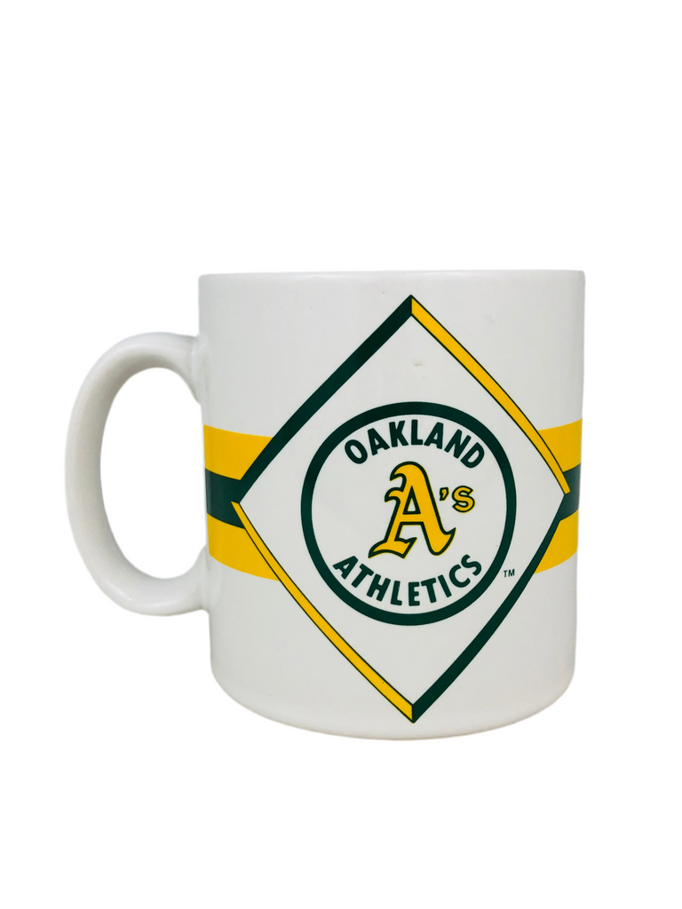 OAKLAND ATHLETICS VINTAGE 1990'S MLB RUSS CERAMIC COFFEE MUG