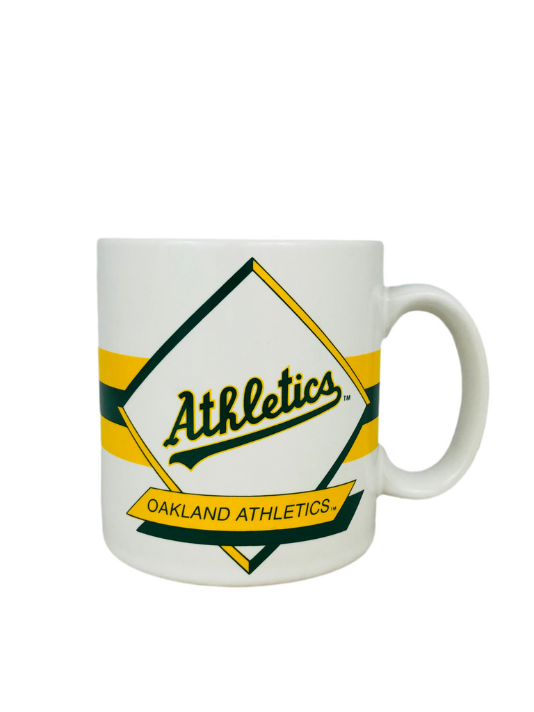 OAKLAND ATHLETICS VINTAGE 1990'S MLB RUSS CERAMIC COFFEE MUG