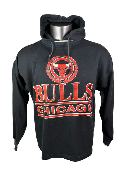 CHICAGO BULLS VINTAGE 1990'S LOGO 7 HOODIE SWEATSHIRT ADULT LARGE