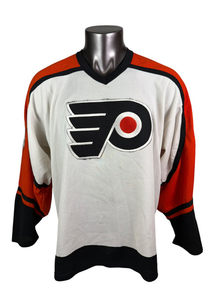 ERIC LINDROS PHILADELPHIA FLYERS VINTAGE 1990'S CCM AUTHENTIC JERSEY ADULT XL