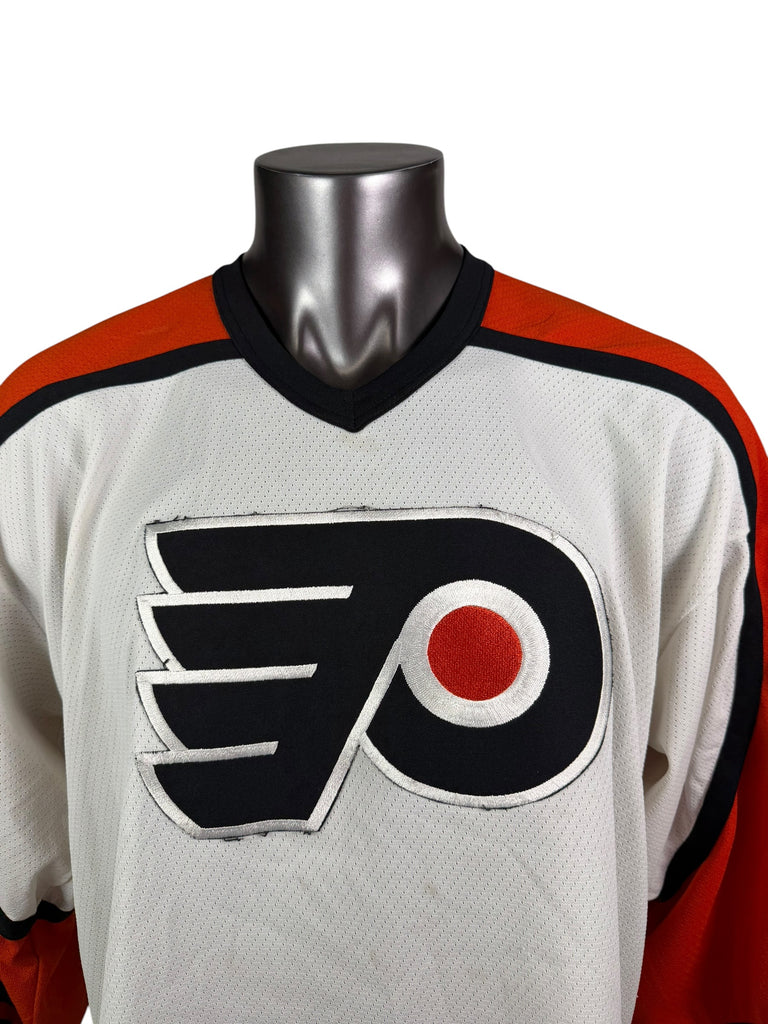 ERIC LINDROS PHILADELPHIA FLYERS VINTAGE 1990'S CCM AUTHENTIC JERSEY ADULT XL