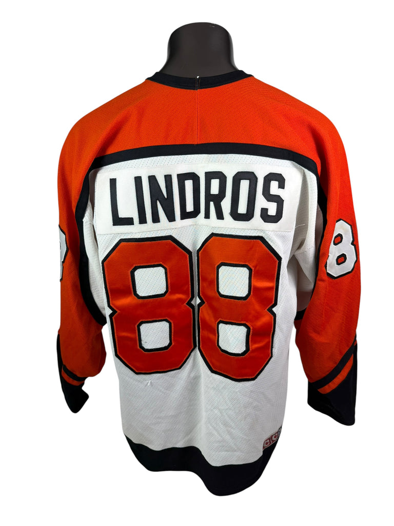 ERIC LINDROS PHILADELPHIA FLYERS VINTAGE 1990'S CCM AUTHENTIC JERSEY ADULT XL