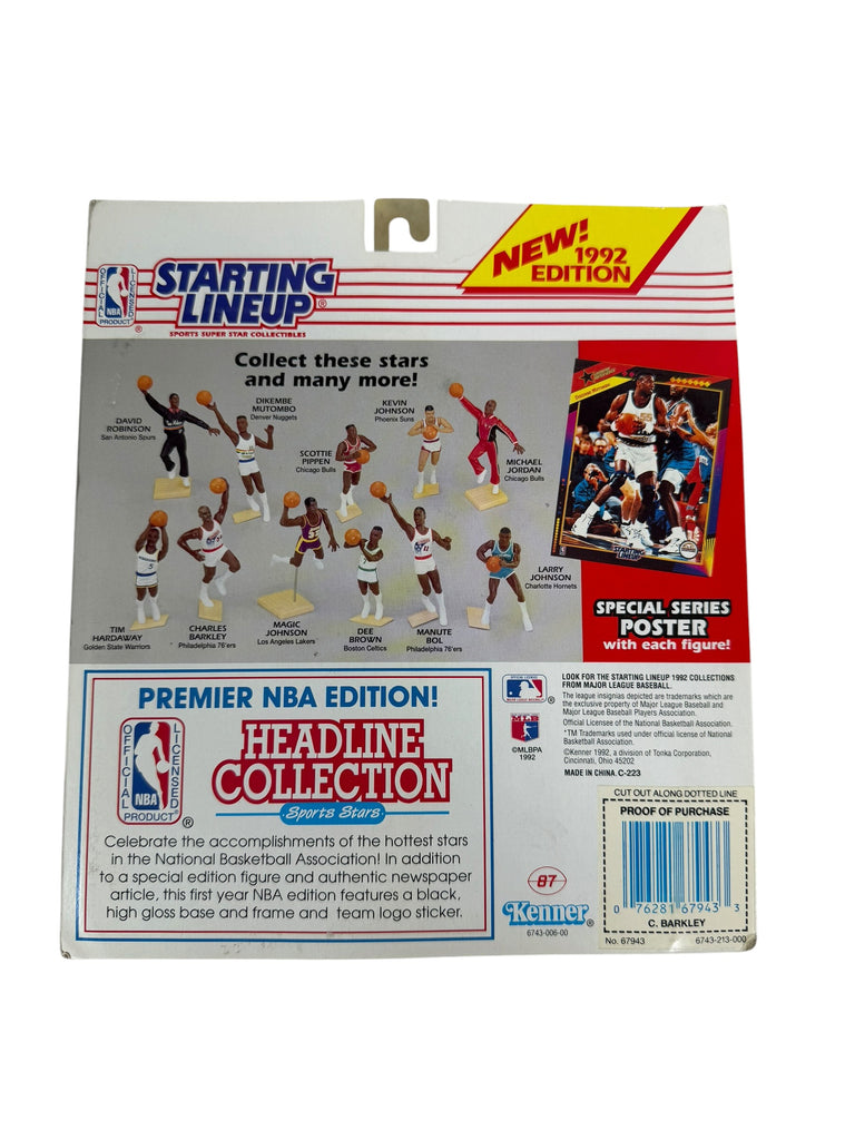 CHARLES BARKLEY PHILADELPHIA SIXERS VINTAGE 1992 STARTING LINEUP SLU FIGURINE