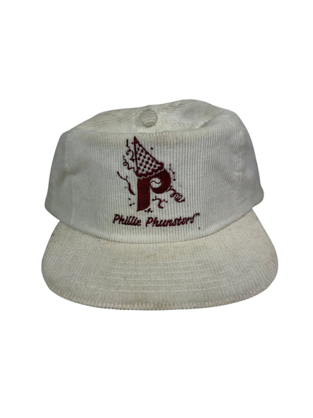 PHILLIE PHUNSTERS PHILADELPHIA PHILLIES VINTAGE 1980'S ANNCO CORDUROY SNAPBACK ADULT HAT