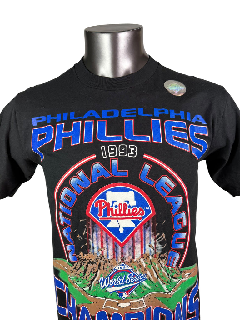 PHILADELPHIA PHILLIES VINTAGE 1993 WORLD SERIES JERZEES T-SHIRT MEDIUM