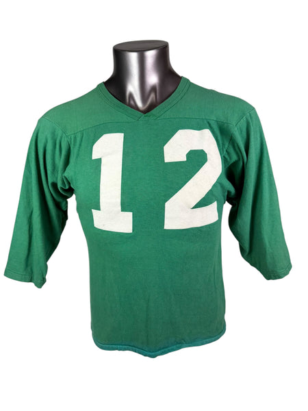 JOE NAMATH NEW YORK JETS VINTAGE 1980'S SOUTHERN ATHLETIC 3/4 LENGTH SLEVE T-SHIRT STYLE JERSEY ADULT SMALL