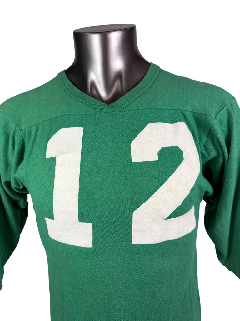 JOE NAMATH NEW YORK JETS VINTAGE 1980'S SOUTHERN ATHLETIC 3/4 LENGTH SLEVE T-SHIRT STYLE JERSEY ADULT SMALL
