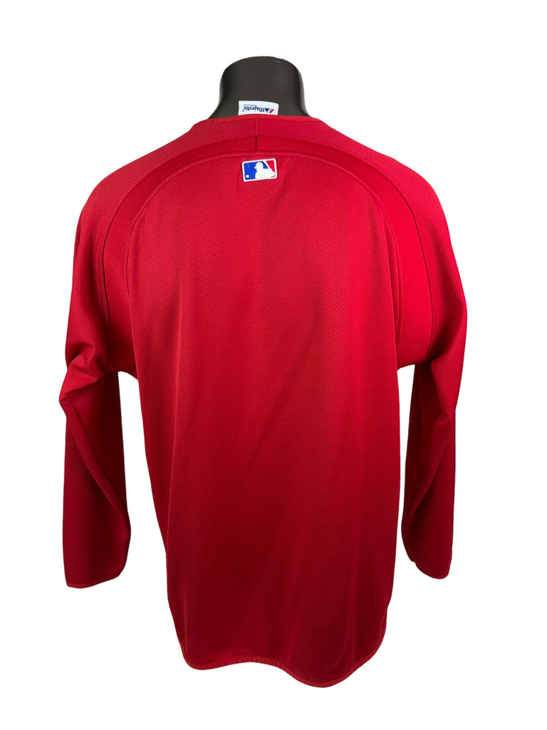 PHILADELPHIA PHILLIES VINTAGE 2008 MAJESTIC CREW PULL-OVER SWEATSHIRT ADULT LARGE