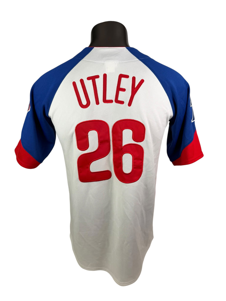 CHASE UTLEY PHILADELPHIA PHILLIES VINTAGE 2000'S MAJESTIC JERSEY ADULT SMALL