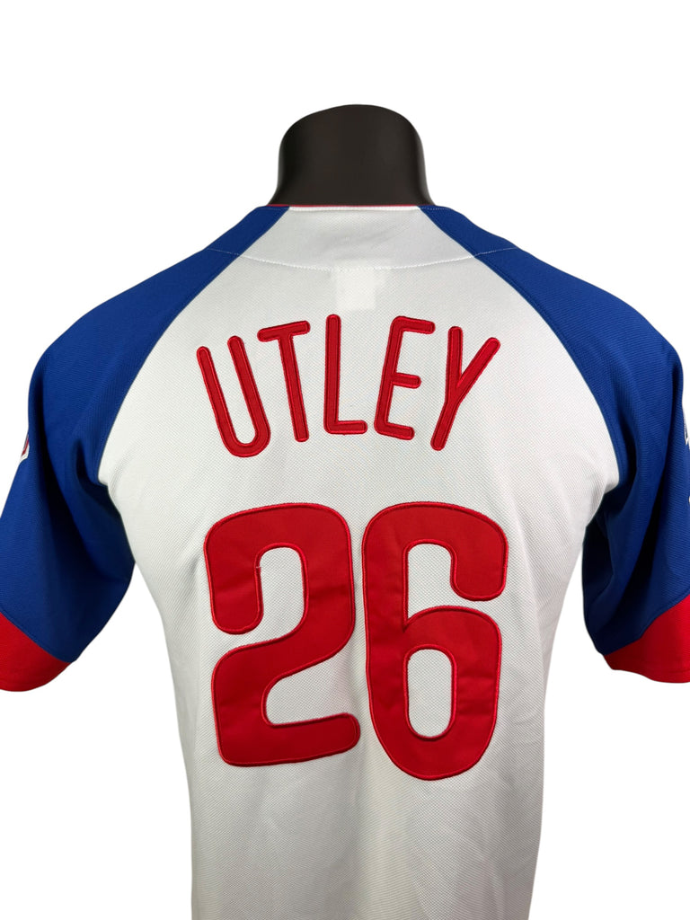 CHASE UTLEY PHILADELPHIA PHILLIES VINTAGE 2000'S MAJESTIC JERSEY ADULT SMALL