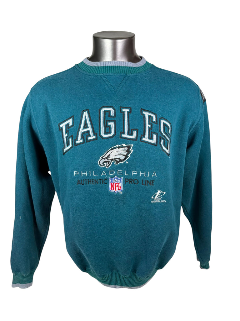 PHILADELPHIA EAGLES VINTAGE 1990'S LOGO ATHLETIC PRO LINE CREW SWEATSHIRT ADULT LARGE