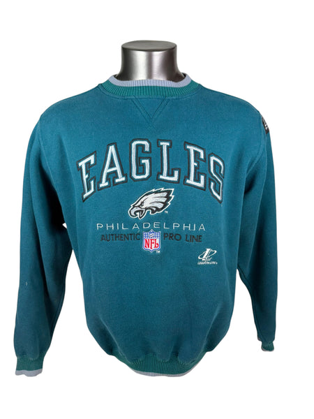 PHILADELPHIA EAGLES VINTAGE 1990'S LOGO ATHLETIC PRO LINE CREW SWEATSHIRT ADULT LARGE
