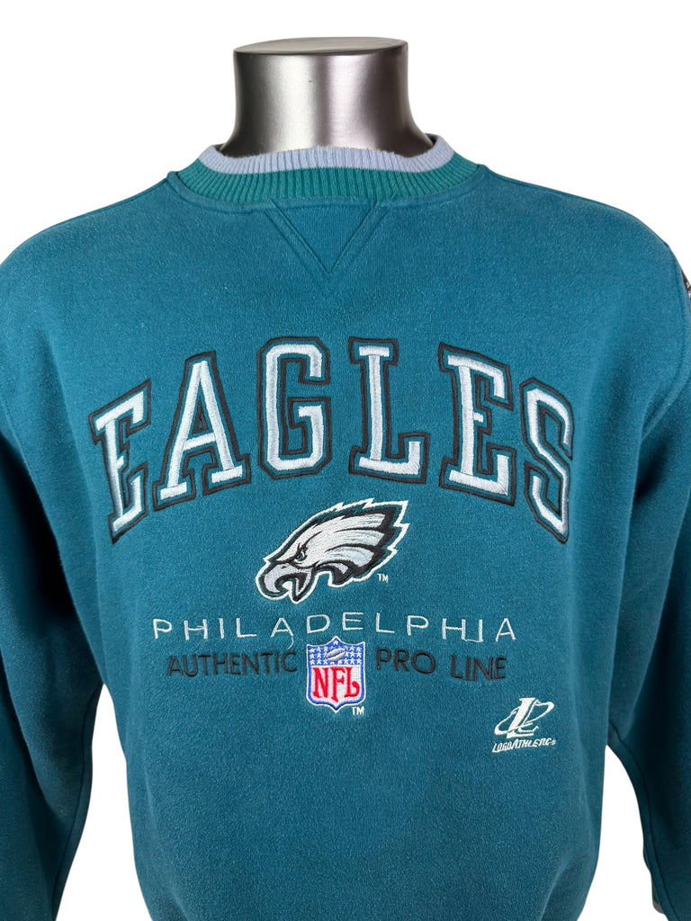 PHILADELPHIA EAGLES VINTAGE 1990'S LOGO ATHLETIC PRO LINE CREW SWEATSHIRT ADULT LARGE