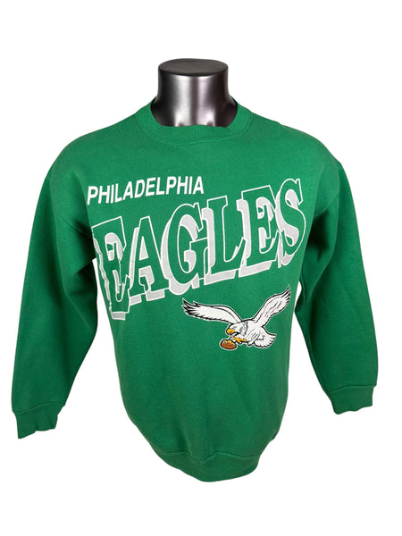 PHILADELPHIA EAGLES VINTAGE 1990'S KELLY GREEN CREW SWEATSHIRT ADULT LARGE