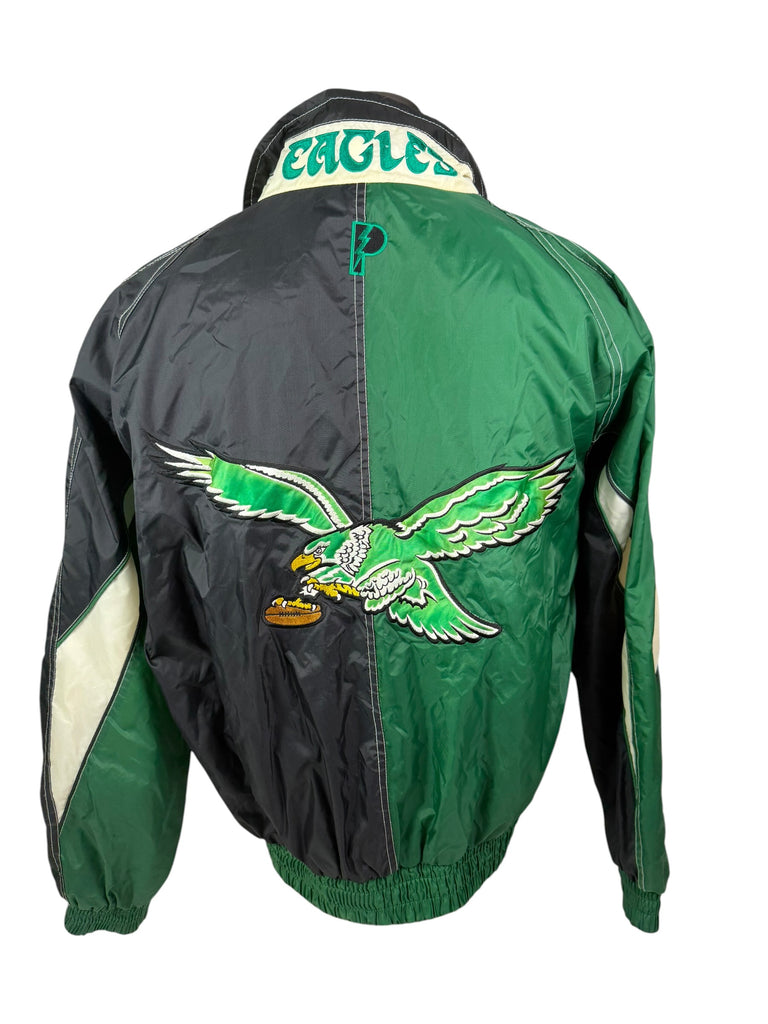 PHILADELPHIA EAGLES VINTAGE 1990'S PRO PLAYER LIGHT WEIGHT ZIP-UP JACKET ADULT LARGE