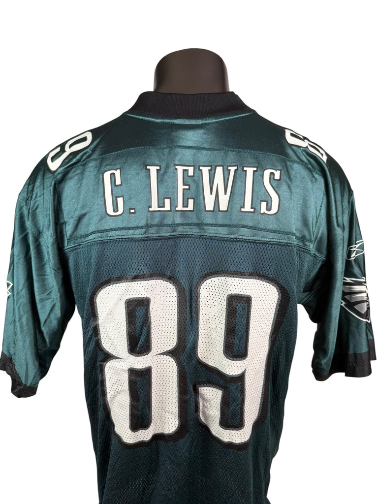 CHAD LEWIS PHILADELPHIA EAGLES VINTAGE 2000'S REEBOK JERSEY ADULT LARGE