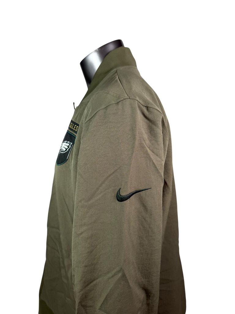 PHILADELPHIA EAGLES TEAM ISSUED SALUTE TO SERVICE NIKE MILITARY ZIP-UP LIGHT WEIGHT JACKET ADULT XL