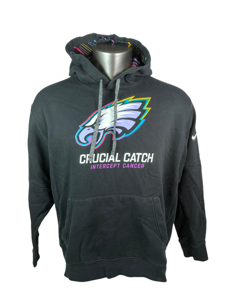 PHILADELPHIA EAGLES TEAM ISSUED CRUCIAL CATCH NIKE HOODIE SWEATSHIRT ADULT XL