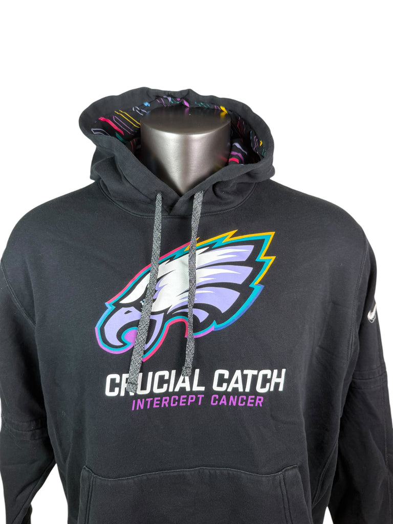 PHILADELPHIA EAGLES TEAM ISSUED CRUCIAL CATCH NIKE HOODIE SWEATSHIRT ADULT XL