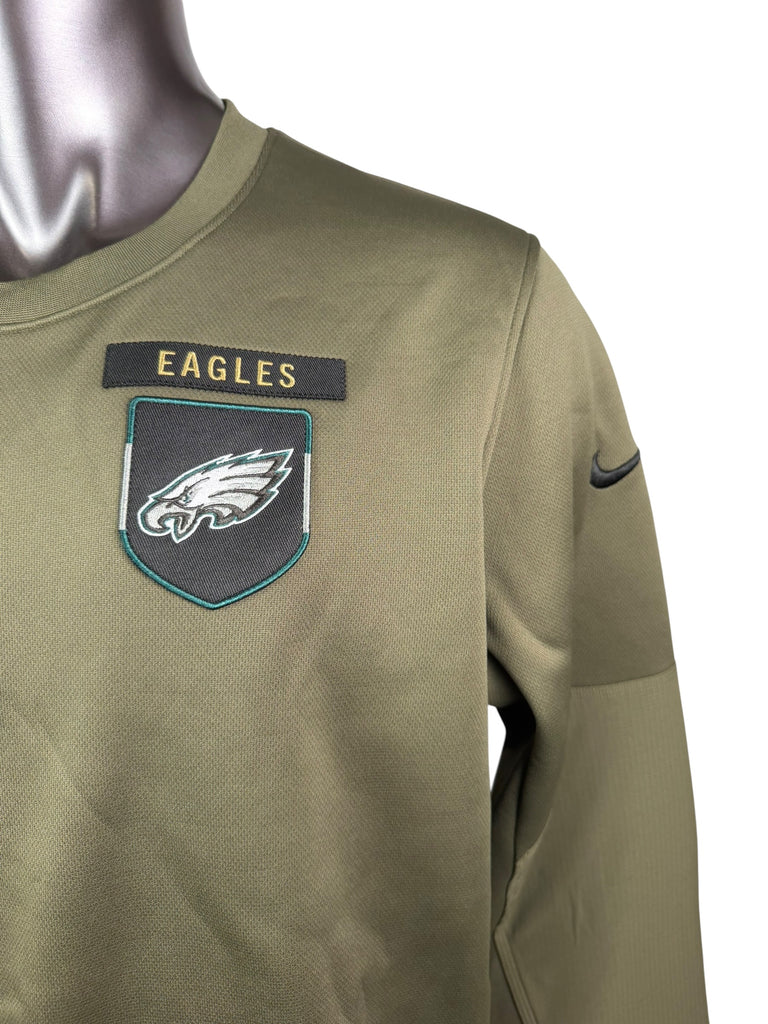 PHILADELPHIA EAGLES TEAM ISSUED SALUTE TO SERVICE NIKE MILITARY CREWNECK SWEATSHIRT ADULT XL