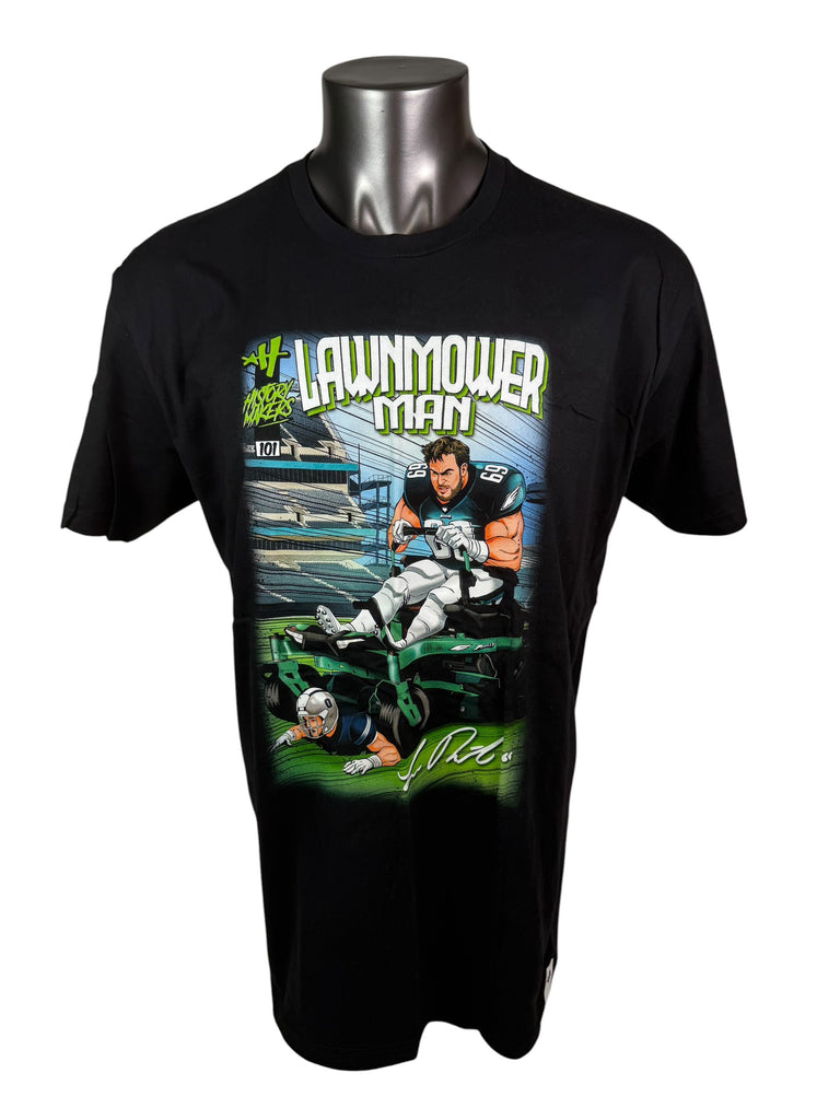 LANDON DICKERSON PHILADELPHIA EAGLES LAWNMOWER MAN ART HISTORY T-SHIRT ADULT XL