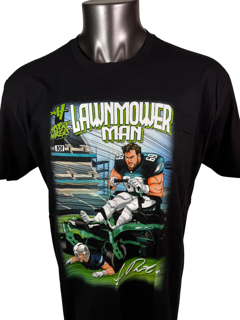 LANDON DICKERSON PHILADELPHIA EAGLES LAWNMOWER MAN ART HISTORY T-SHIRT ADULT XL