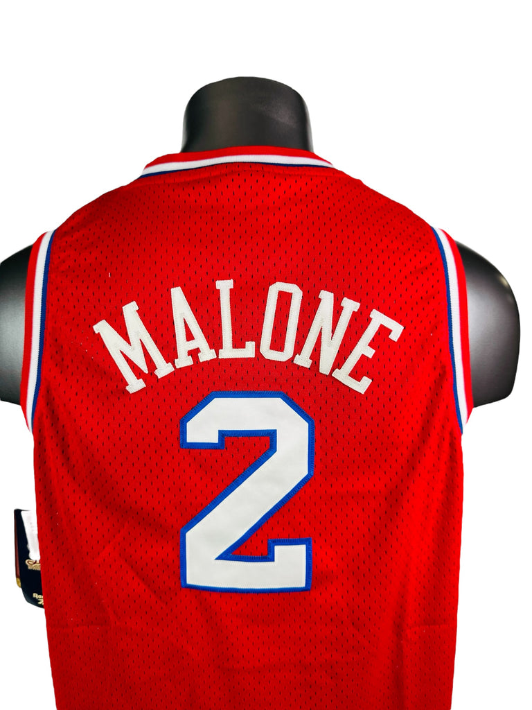 MOSES MALONE PHILADELPHIA SIXERS VINTAGE 2000'S RETRO HARDWOOD CLASSICS REEBOK JERSEY YOUTH XL