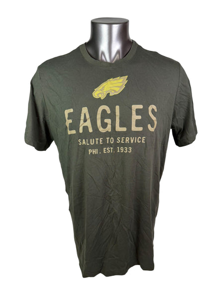 PHILADELPHIA EAGLES TEAM ISSUED SALUTE TO SERVICE DRI-FIT NIKE MILITARY T-SHIRT ADULT XL