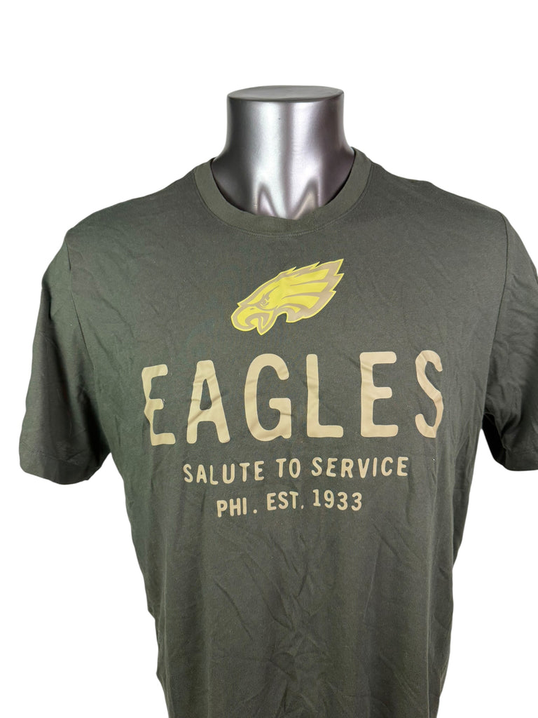 PHILADELPHIA EAGLES TEAM ISSUED SALUTE TO SERVICE DRI-FIT NIKE MILITARY T-SHIRT ADULT XL