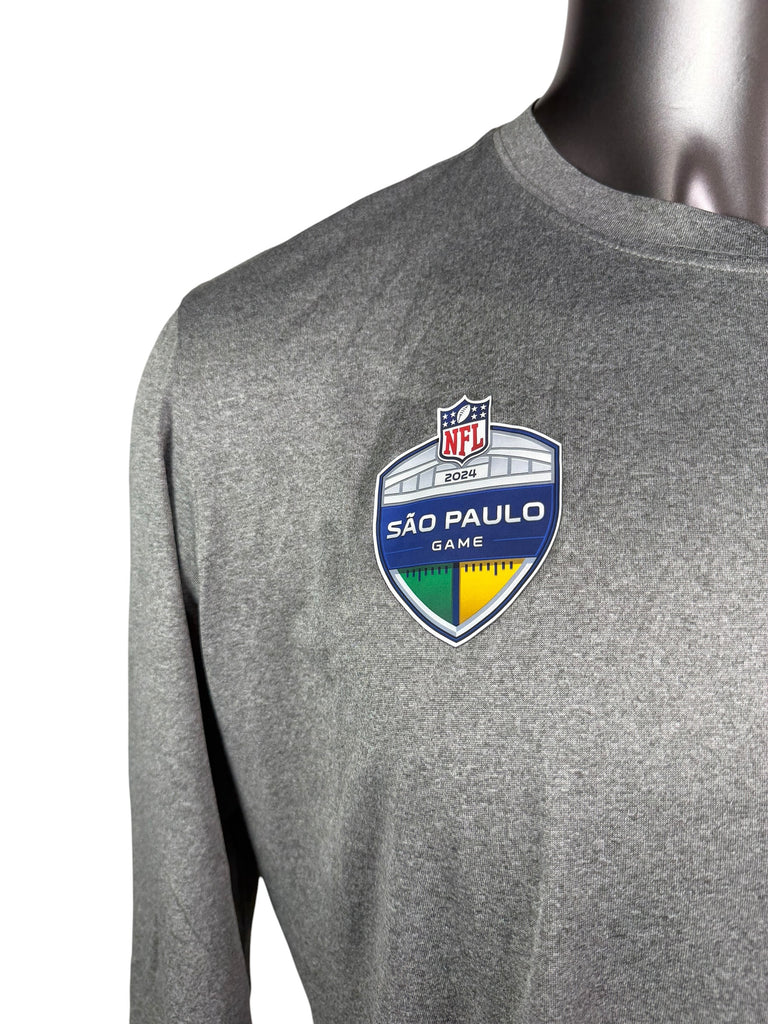PHILADELPHIA EAGLES TEAM ISSUED 2024 SAO PAULO BRAZIL DRI-FIT NIKE LONG SLEEVED SHIRT ADULT XL