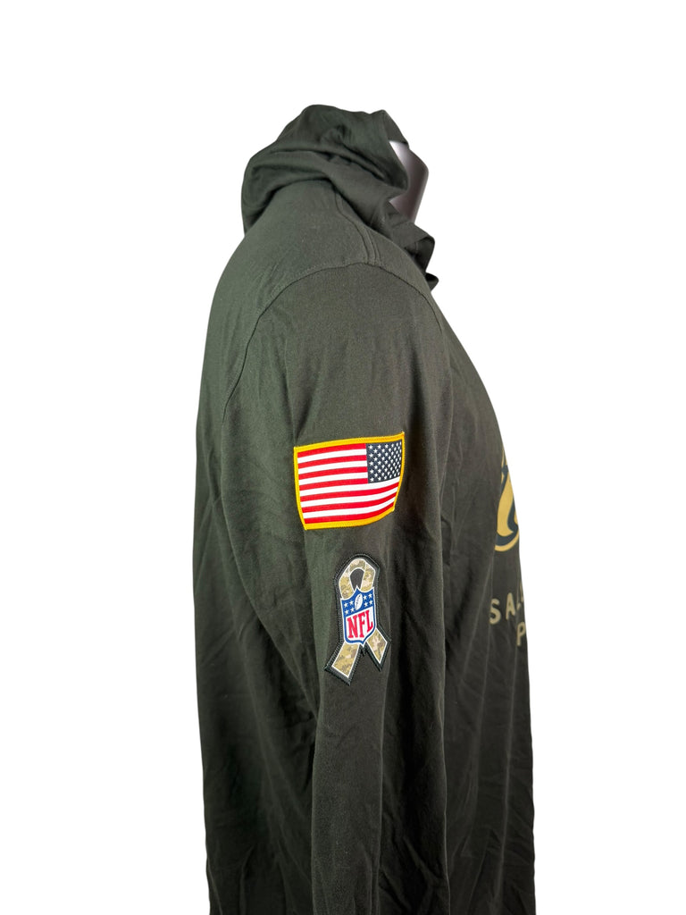 PHILADELPHIA EAGLES TEAM ISSUED SALUTE TO SERVICE DRI-FIT NIKE MILITARY HOODIE SHIRT ADULT XL