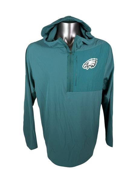 PHILADELPHIA EAGLES TEAM ISSUED NIKE DRI-FIT ZIP-UP LIGHT WEIGHT JACKET ADULT XL
