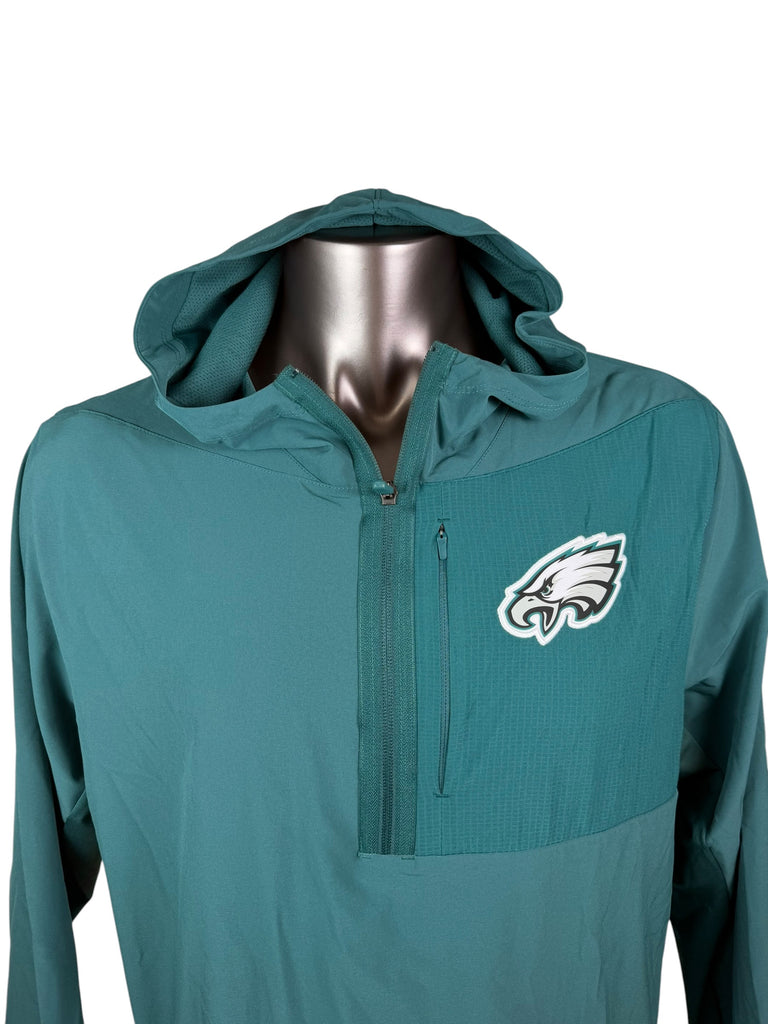 PHILADELPHIA EAGLES TEAM ISSUED NIKE DRI-FIT ZIP-UP LIGHT WEIGHT JACKET ADULT XL