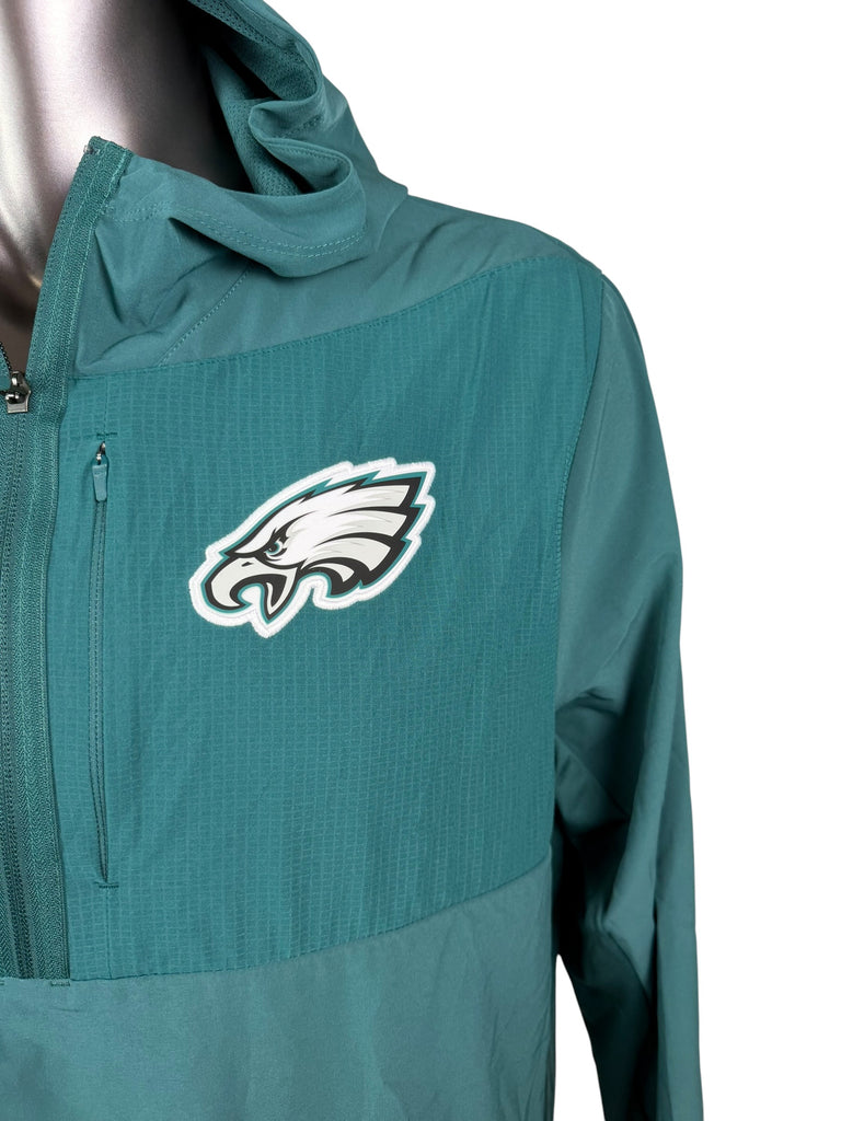 PHILADELPHIA EAGLES TEAM ISSUED NIKE DRI-FIT ZIP-UP LIGHT WEIGHT JACKET ADULT XL