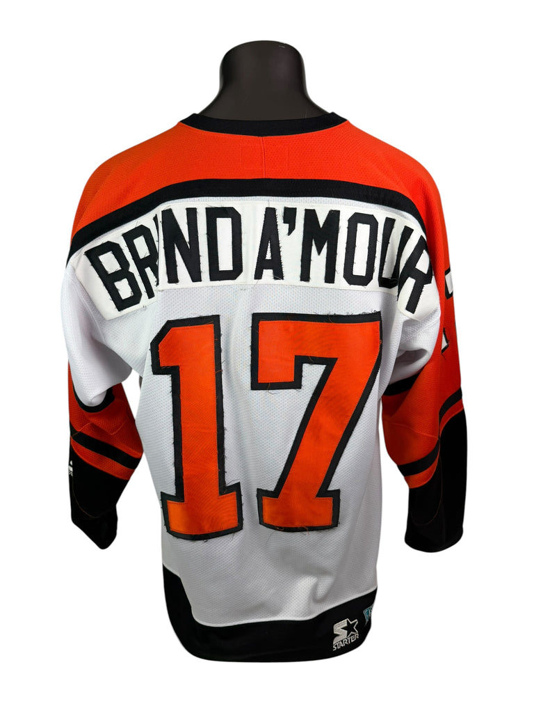 ROD BRIND'AMOUR  PHILADELPHIA FLYERS VINTAGE 1990'S AUTHENTIC STARTER JERSEY ADULT LARGE