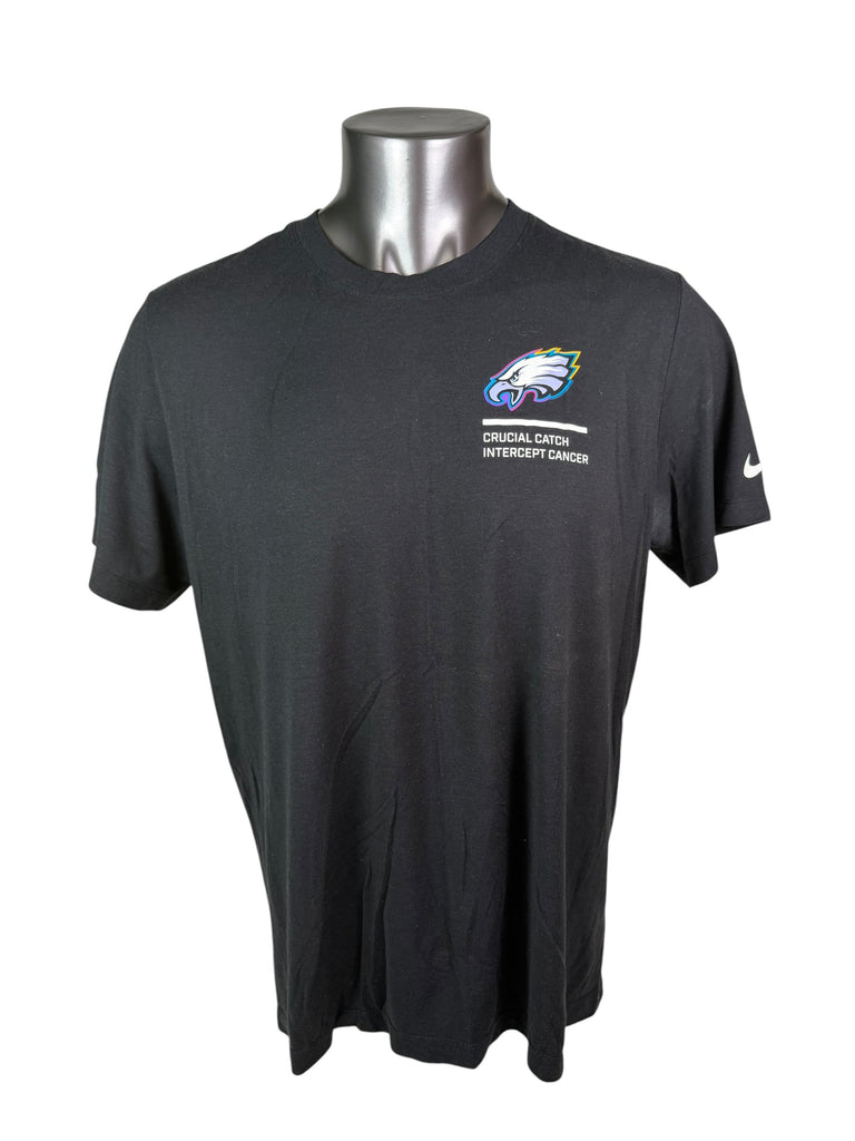 PHILADELPHIA EAGLES TEAM ISSUED CRUCIAL CATCH CANCER DRI-FIT NIKE T-SHIRT ADULT XL