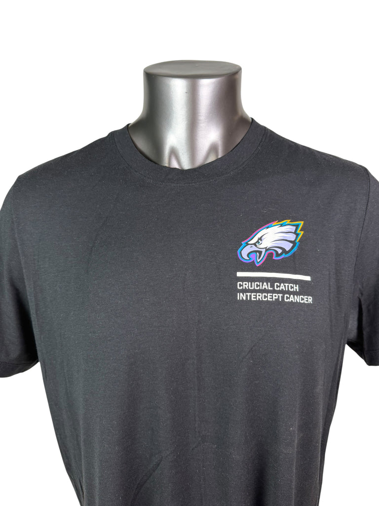 PHILADELPHIA EAGLES TEAM ISSUED CRUCIAL CATCH CANCER DRI-FIT NIKE T-SHIRT ADULT XL